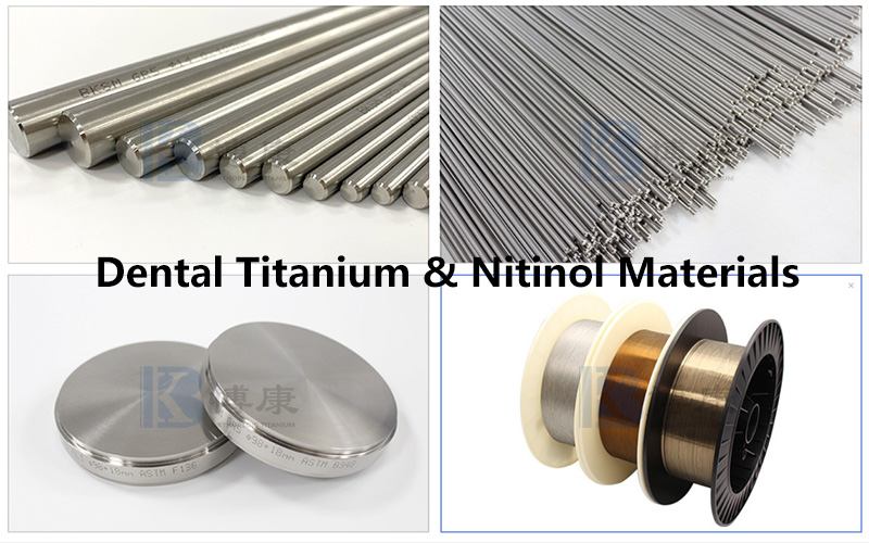 Dental Titanium & Nitinol Materials ad implantare et reficiat applications